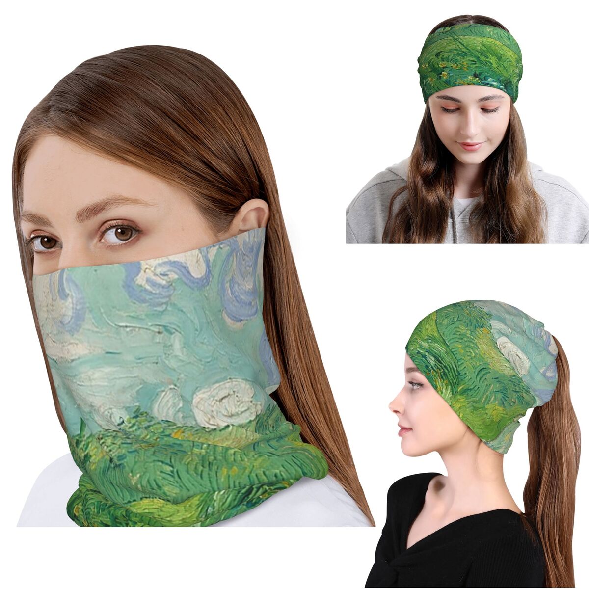 Green Wheat Fields, Auvers, Vi - огляд і ціна Knit Beanie Hat Warm